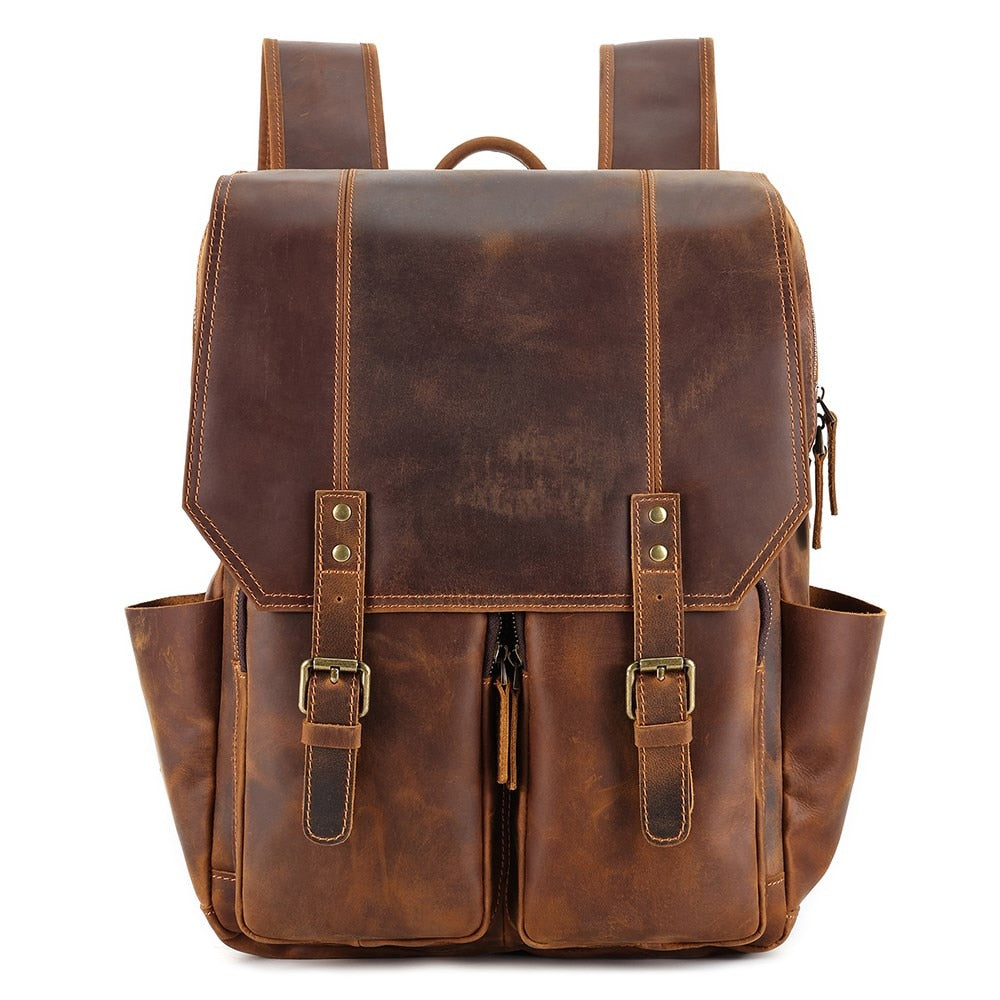 Large Capacity Backpack - Suede & Saddle Leather Co.