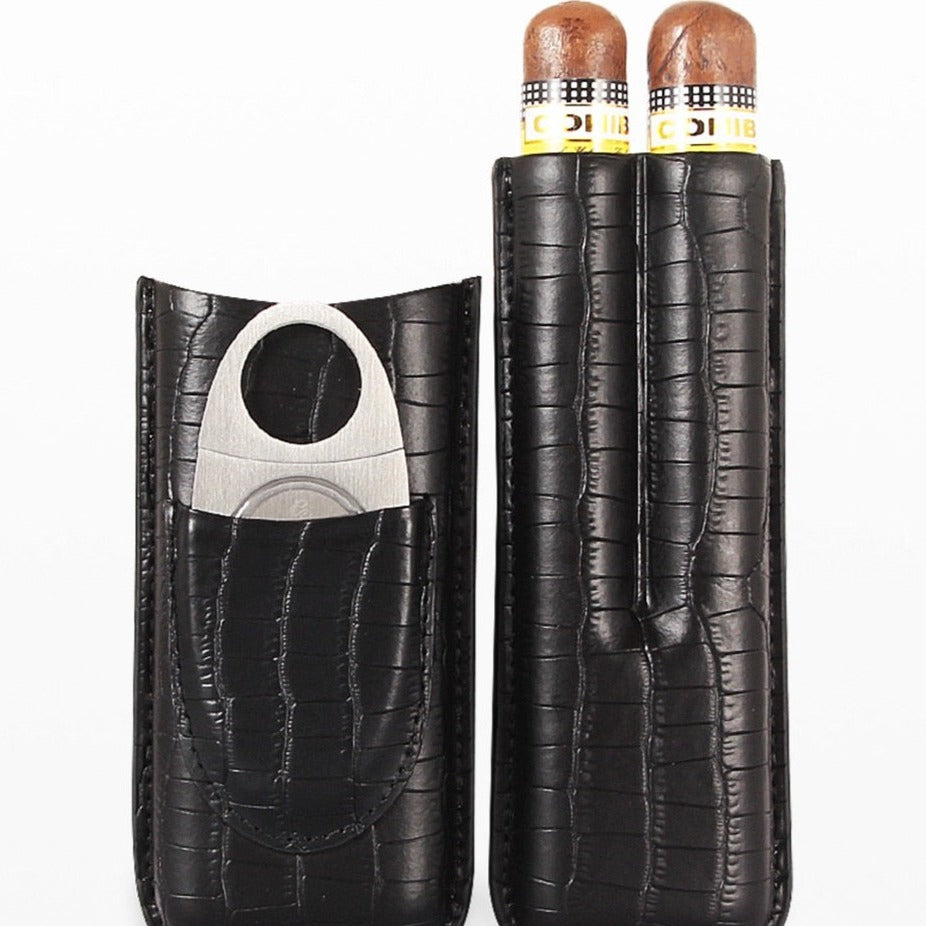 Leather Cigar Case - Suede & Saddle Leather Co.