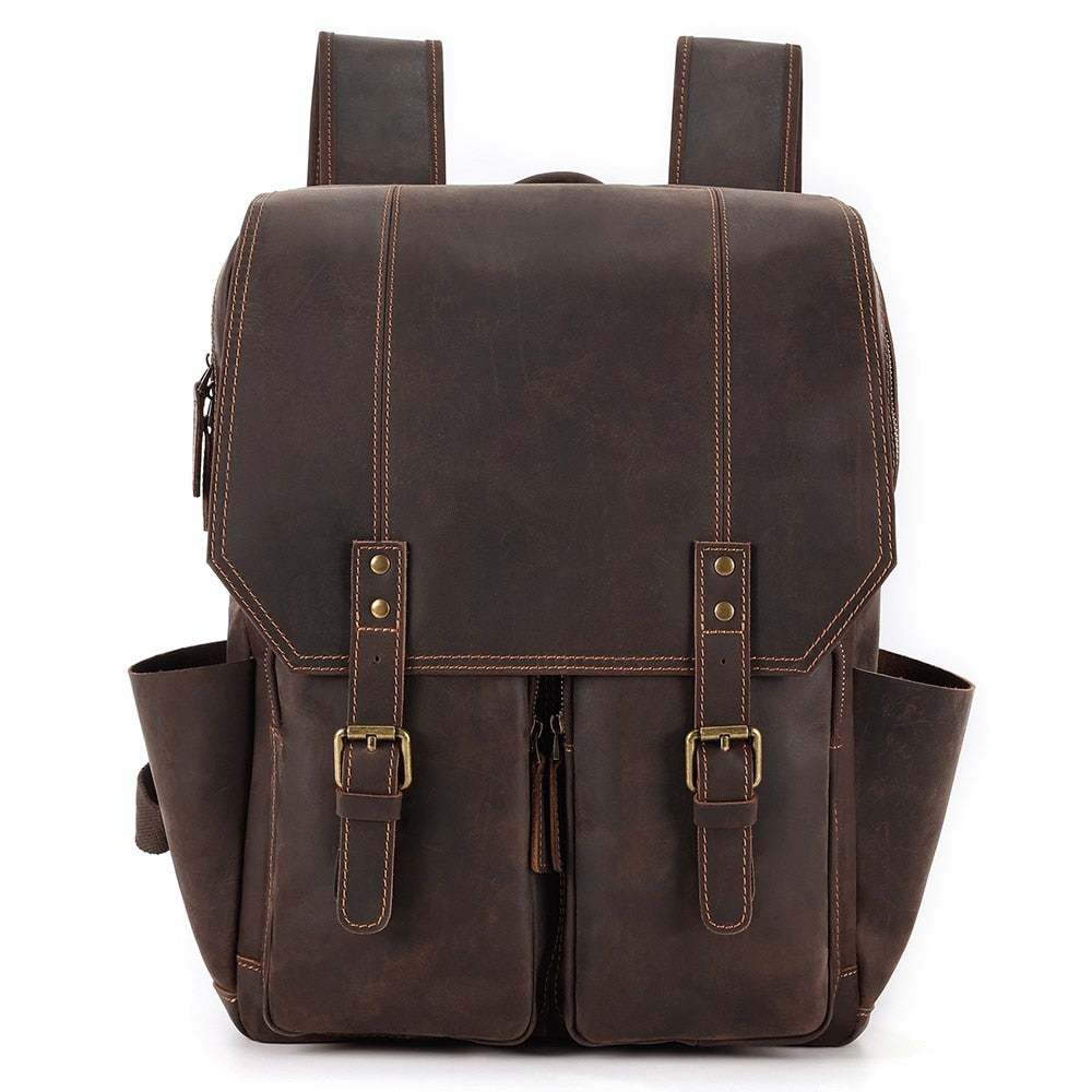 Large Capacity Backpack - Suede & Saddle Leather Co.