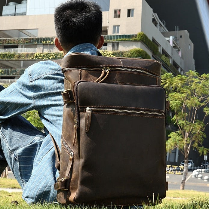 Genuine Leather Backpack - Suede & Saddle Leather Co.