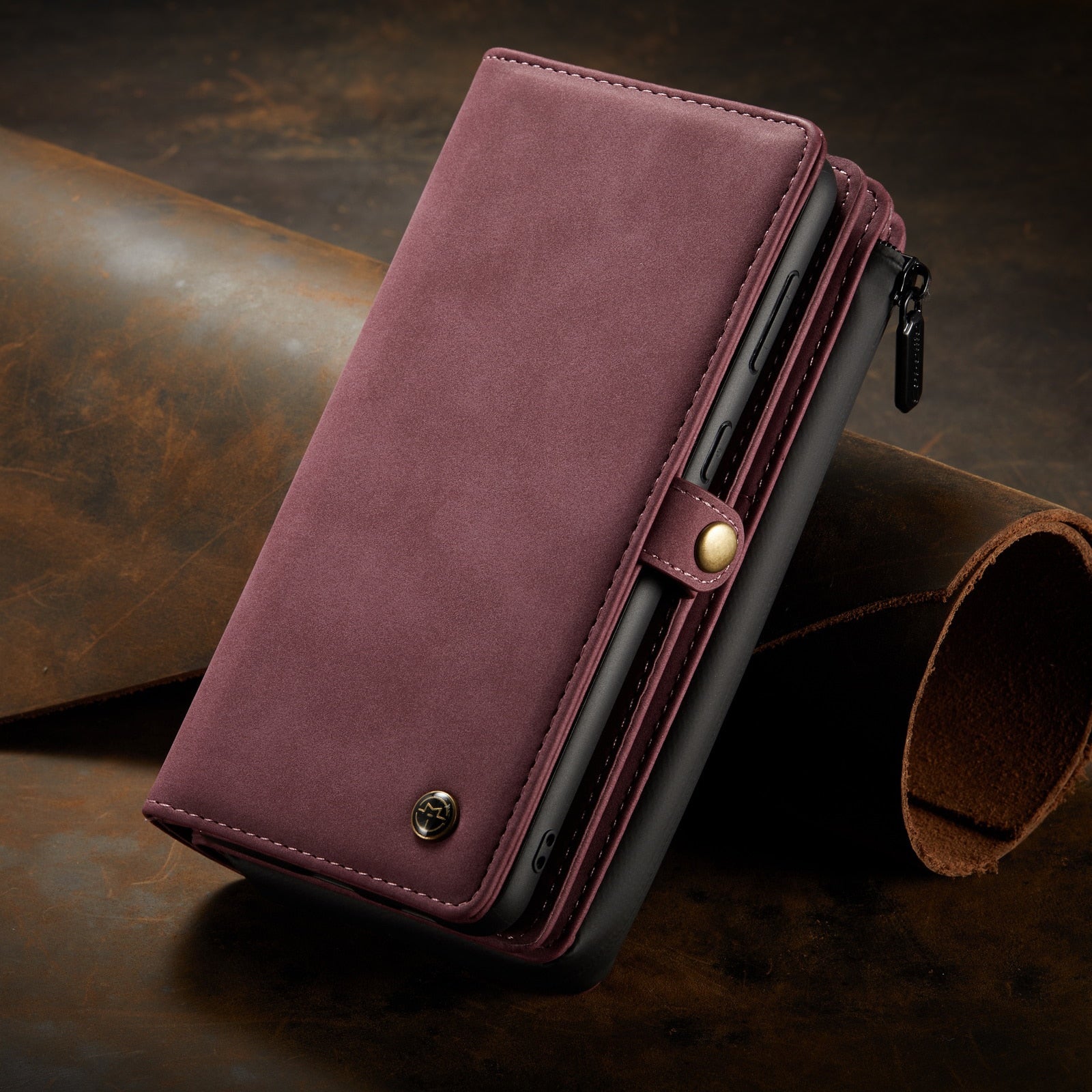 Detachable Wallet Case for Samsung S21 - Suede & Saddle Leather Co.