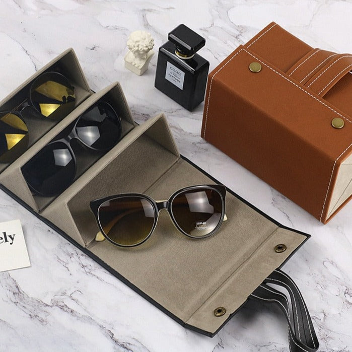 Leather Sunglasses Case - Suede & Saddle Leather Co.