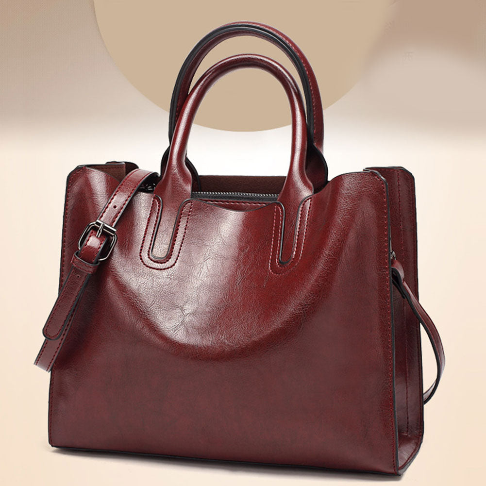 Large Leather Shoulder Bag - Suede & Saddle Leather Co.