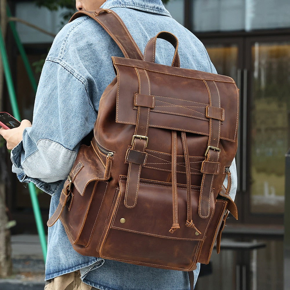 Leather Backpack - Suede & Saddle Leather Co.