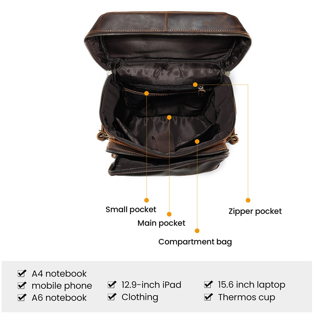 Genuine Leather Backpack - Suede & Saddle Leather Co.