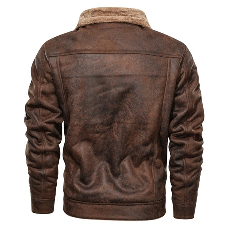 Collar Leather Jacket - Suede & Saddle Leather Co.