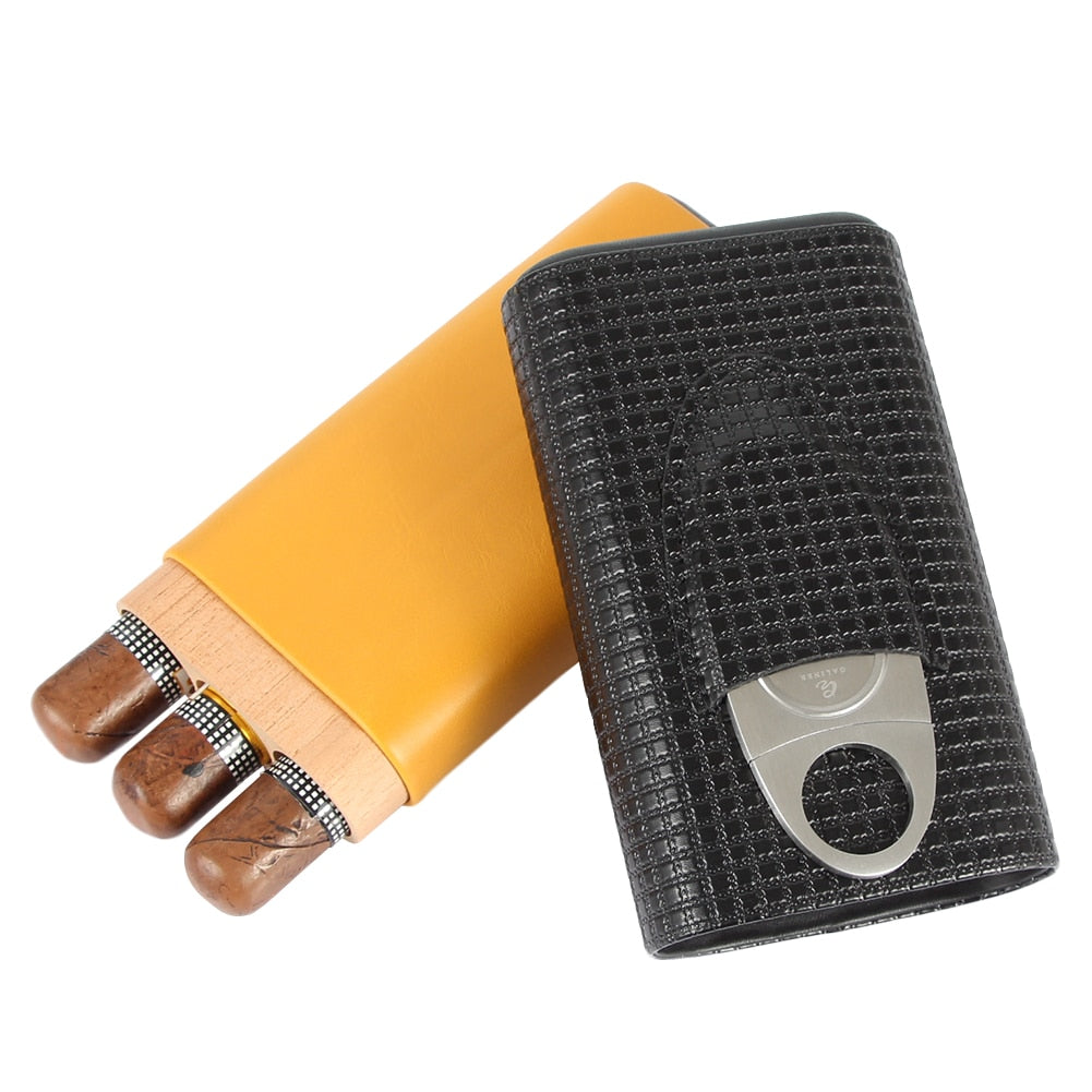 Portable Wood Cigar Case - Suede & Saddle Leather Co.