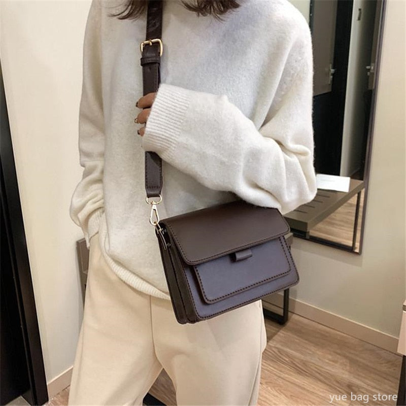 Flap Cross Body Bag - Suede & Saddle Leather Co.