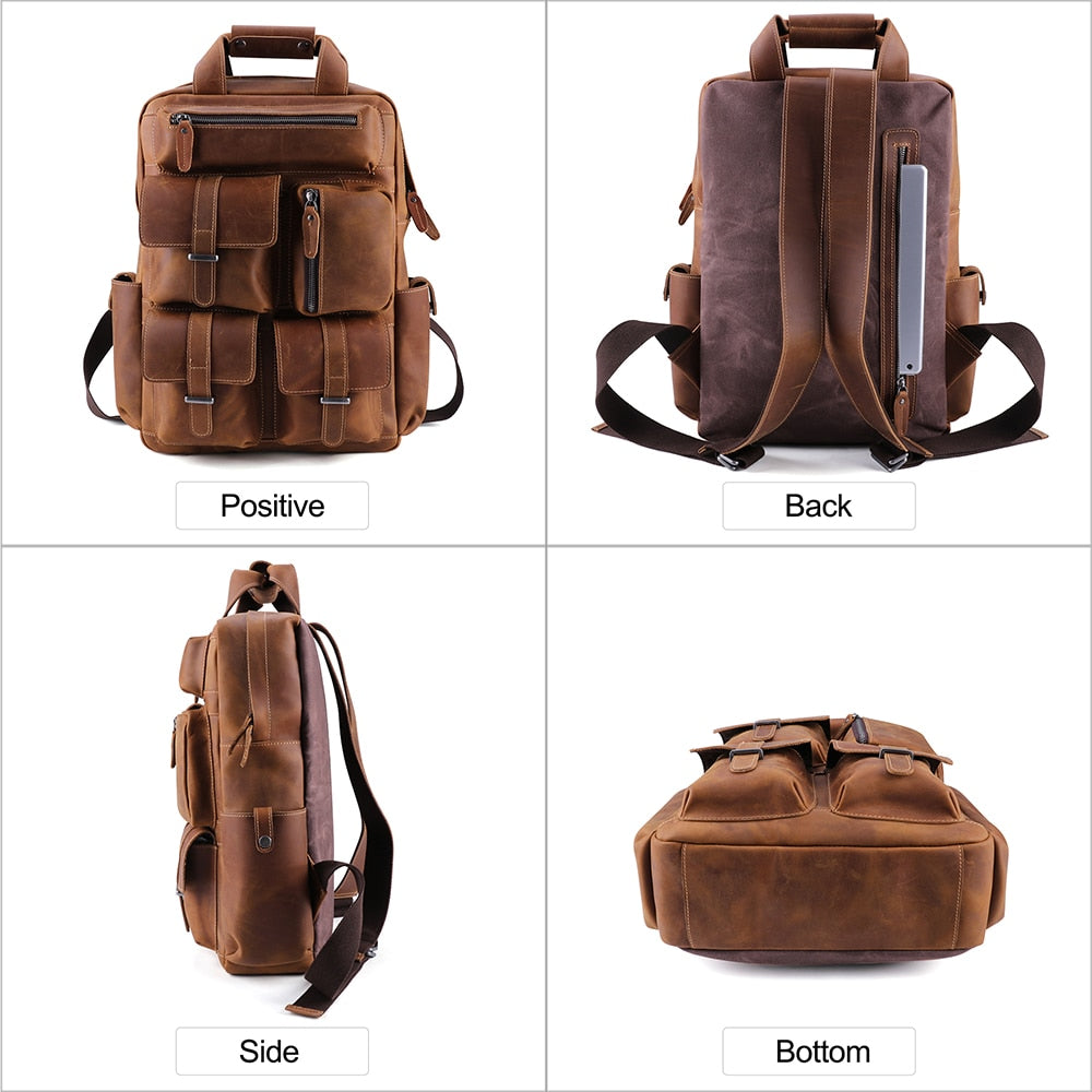 Leather Rucksack Bag - Suede & Saddle Leather Co.