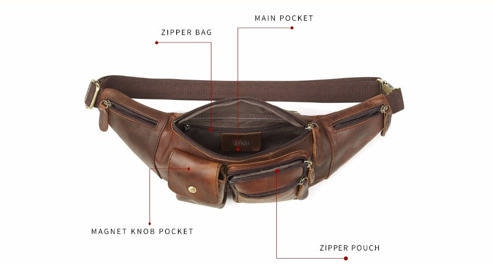Leather Waist Bag - Suede & Saddle Leather Co.