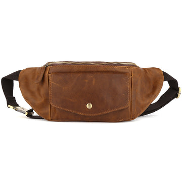 Genuine Leather Men Waist Bag