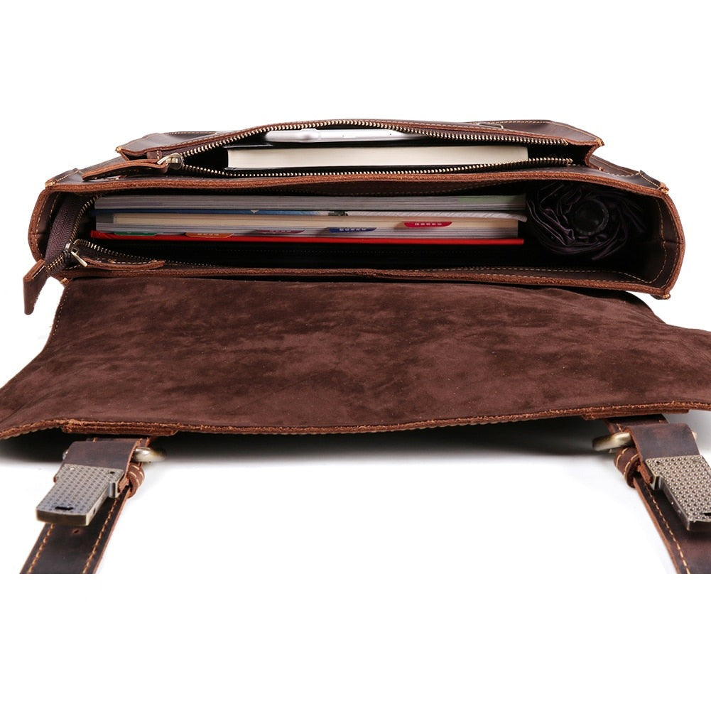 Leather Messenger Bag - Suede & Saddle Leather Co.