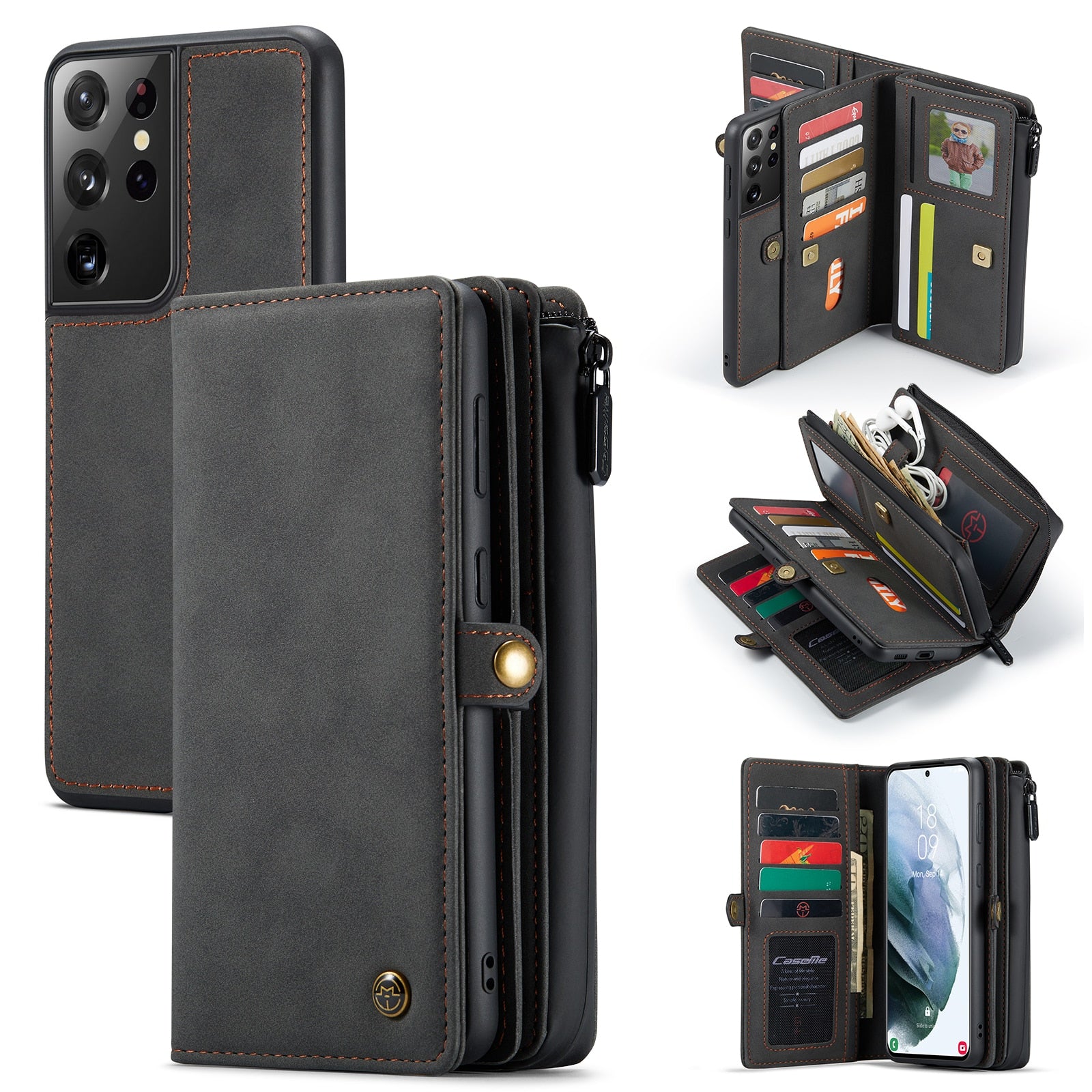 Detachable Wallet Case for Samsung S21 - Suede & Saddle Leather Co.