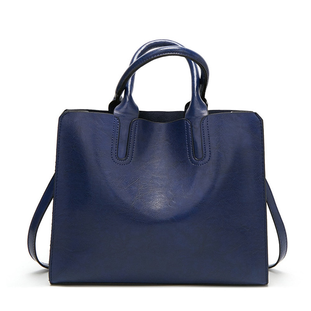 Large Leather Shoulder Bag - Suede & Saddle Leather Co.