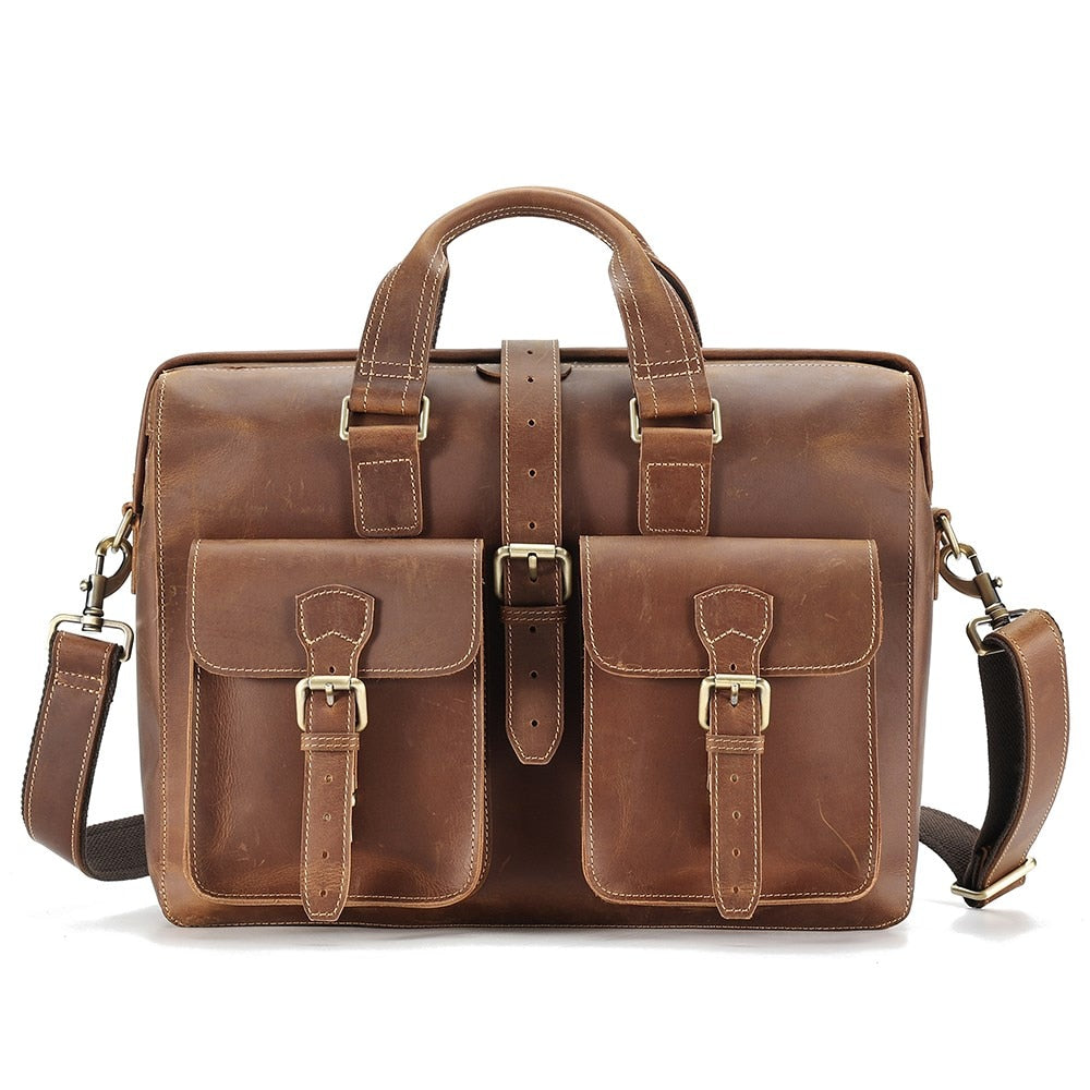 Men's Shoulder Handbag - Suede & Saddle Leather Co.