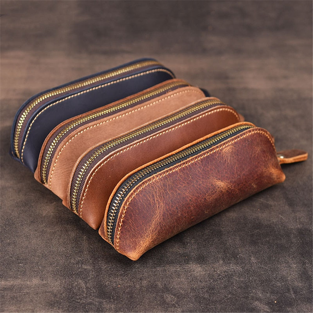 Leather Pencil Case - Suede & Saddle Leather Co.