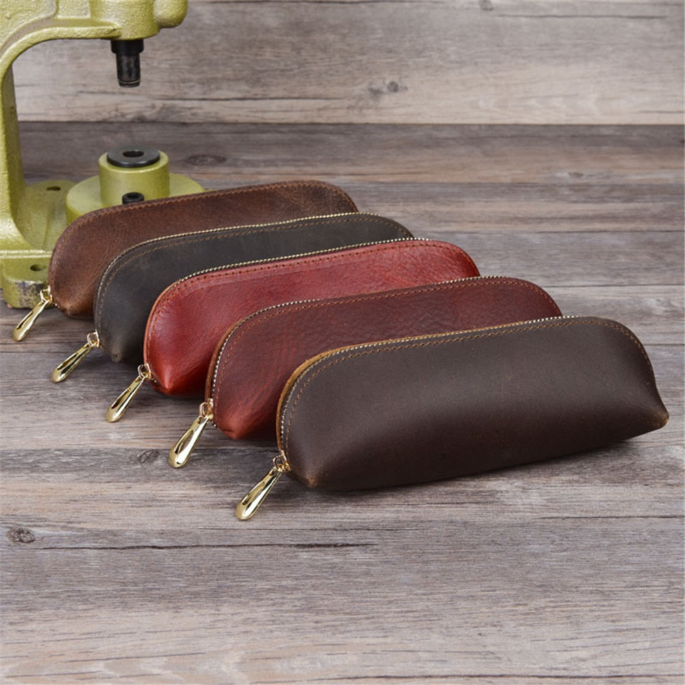 Leather Pencil Case - Suede & Saddle Leather Co.