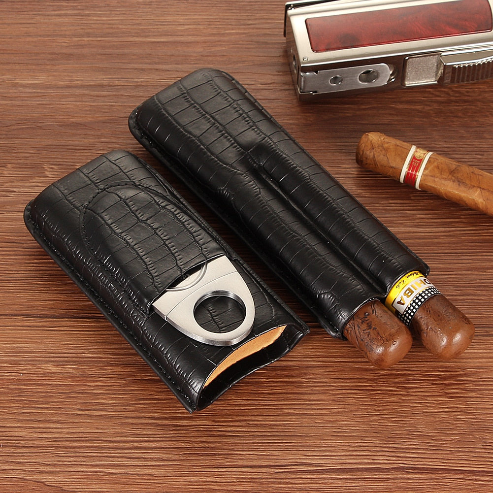 Leather Cigar Case - Suede & Saddle Leather Co.