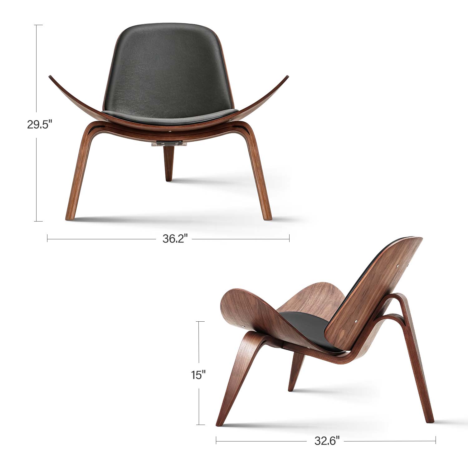 Nordic Lounge Chair - Suede & Saddle Leather Co.