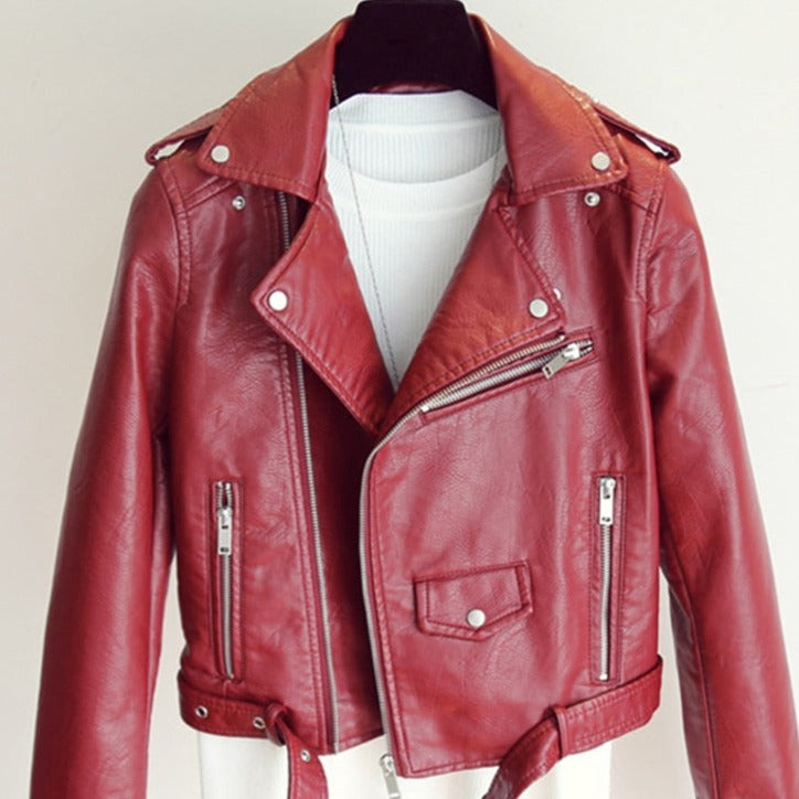 Women's Faux Leather Jacket - Suede & Saddle Leather Co.