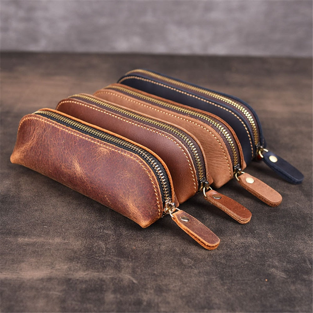 Leather Pencil Case - Suede & Saddle Leather Co.