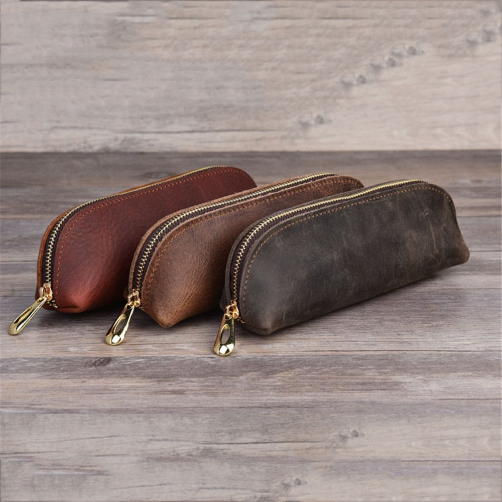 Leather Pencil Case - Suede & Saddle Leather Co.