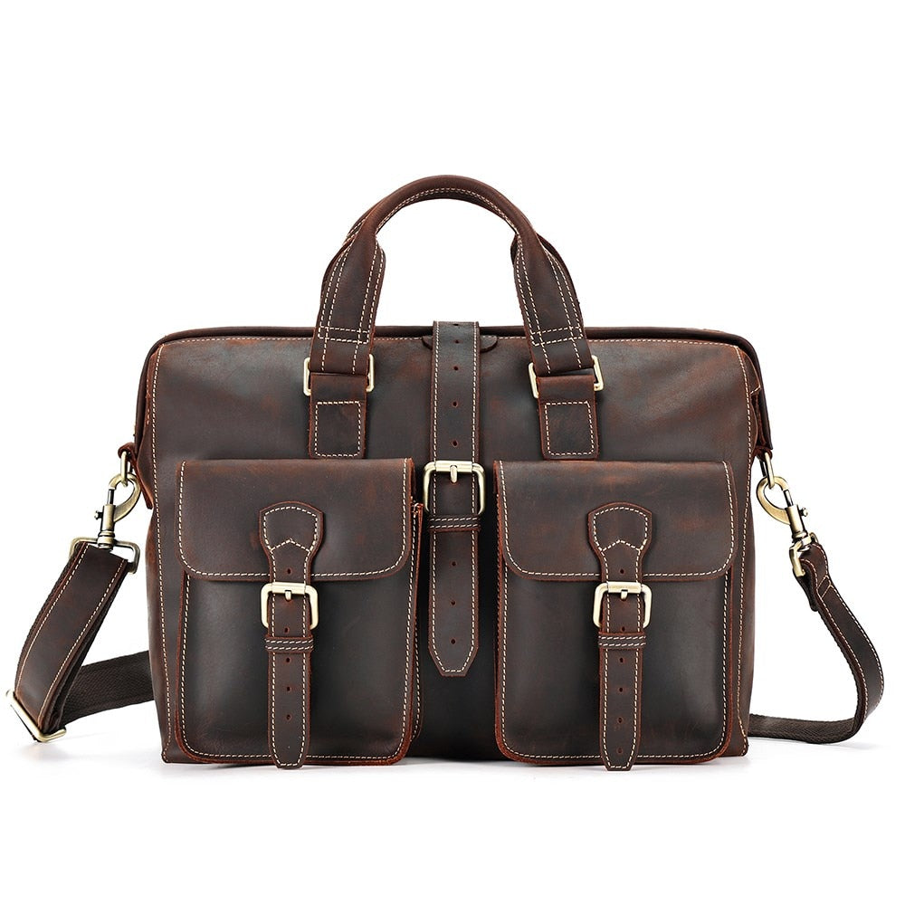 Men's Shoulder Handbag - Suede & Saddle Leather Co.