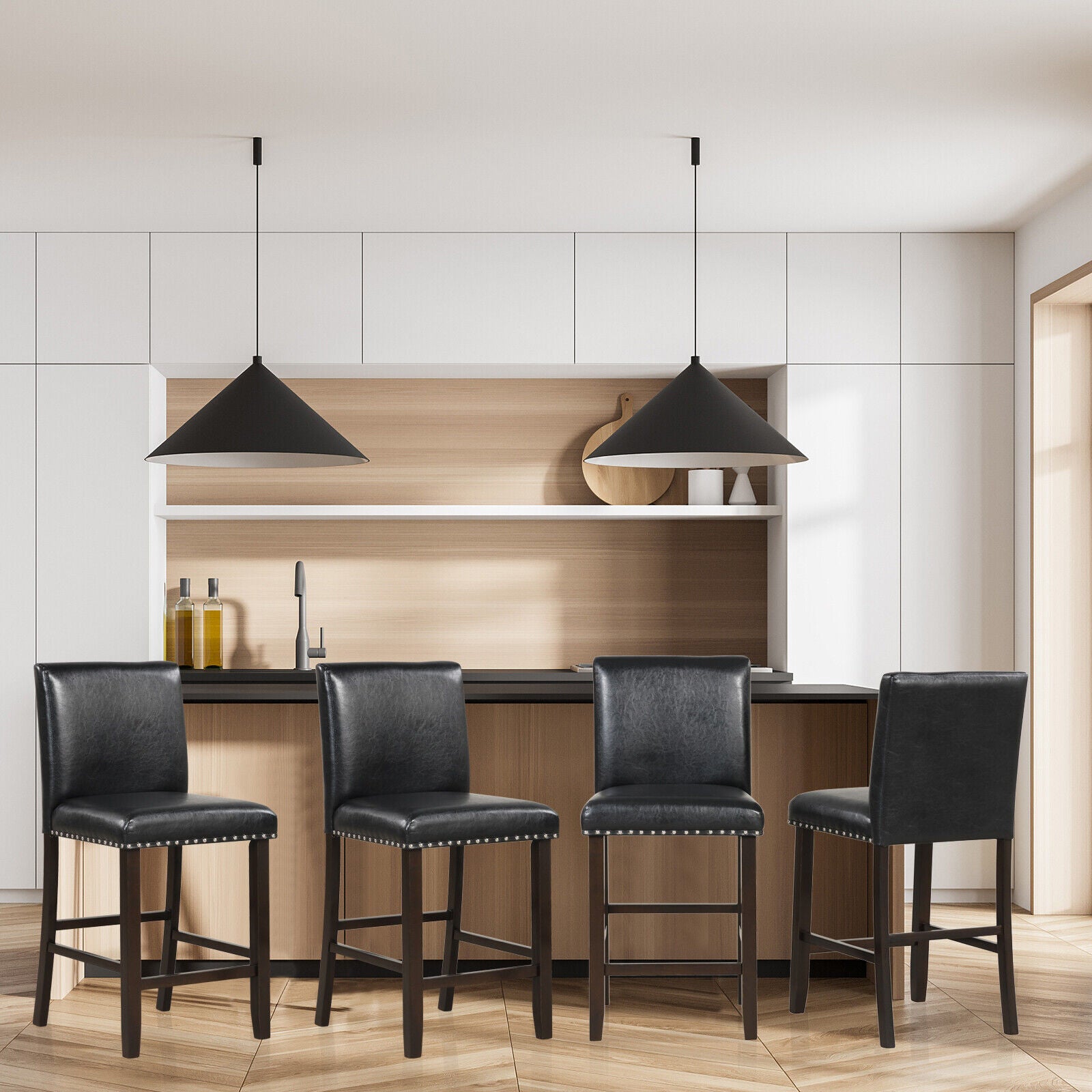 PVC Leather Bar Stools - Suede & Saddle Leather Co.