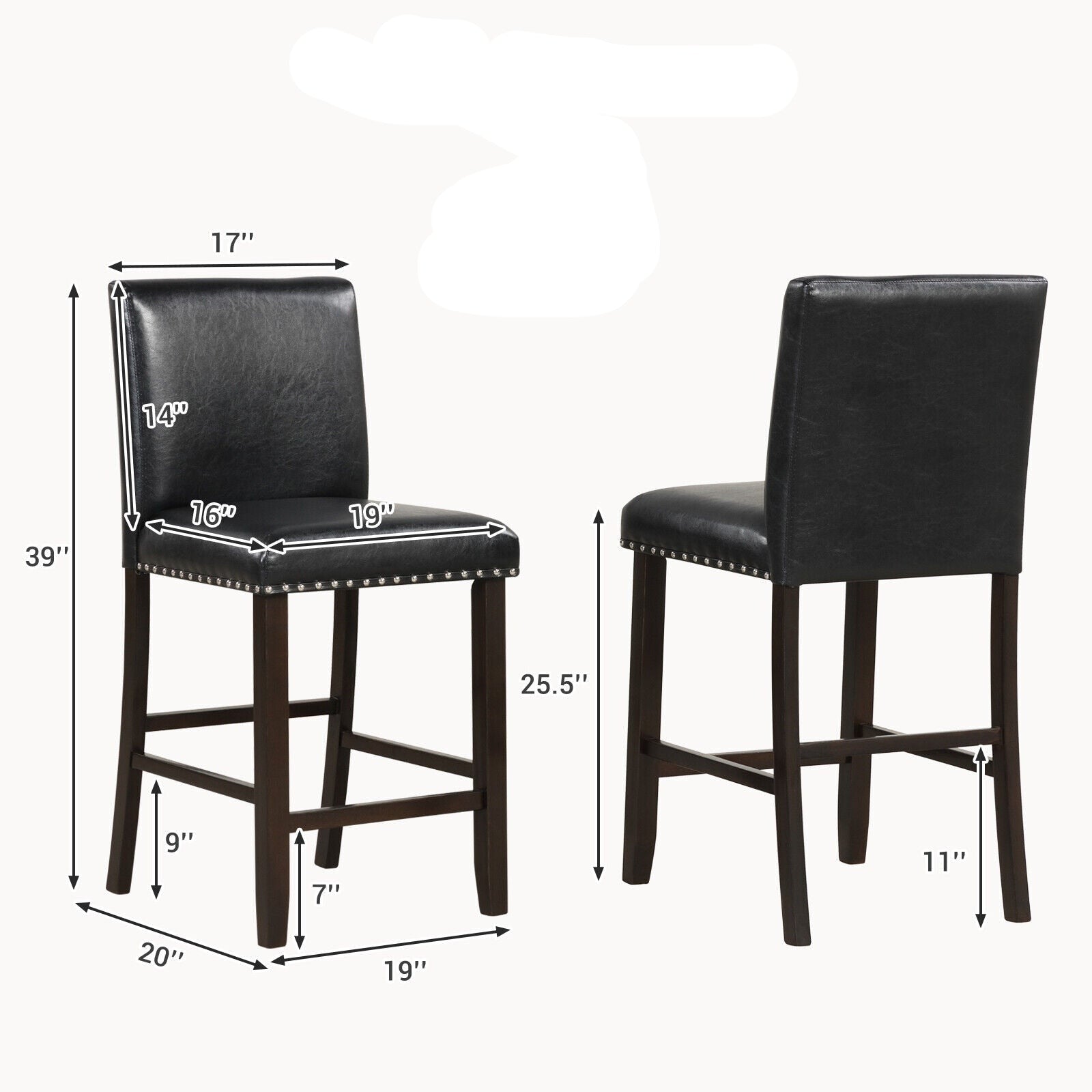 PVC Leather Bar Stools - Suede & Saddle Leather Co.